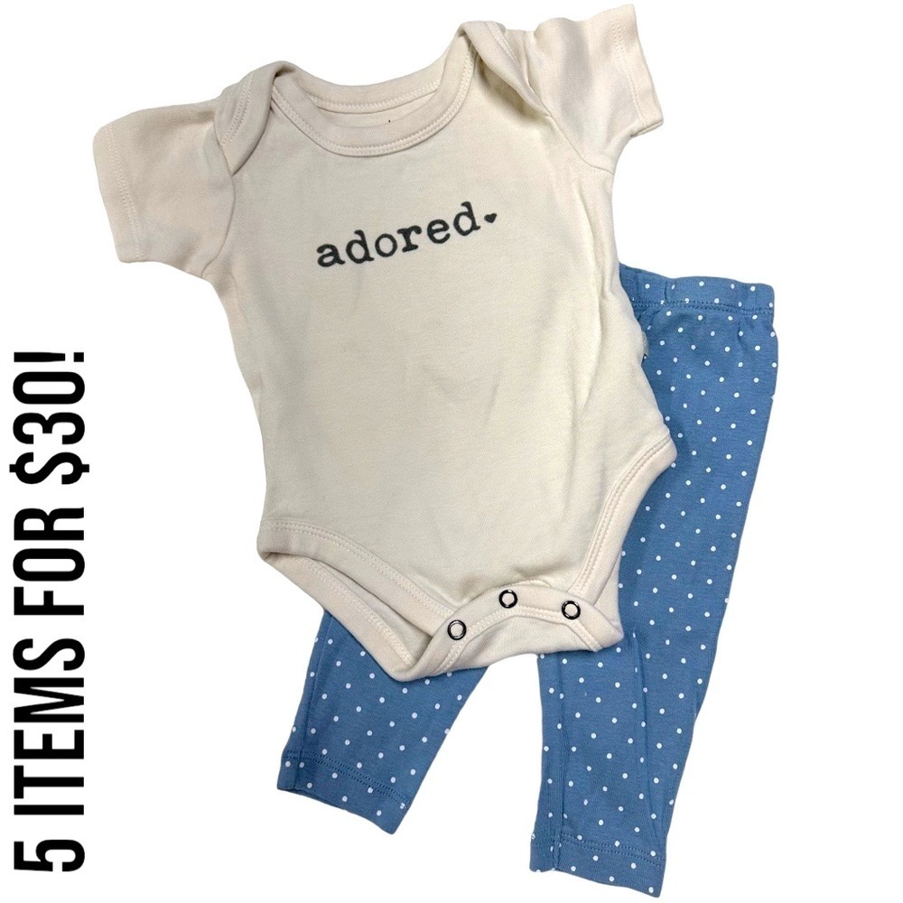 5/$30 Baby Girl 3-6 Months Matching Outfit